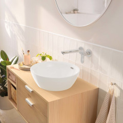 hansgrohe Rebris S Single Lever Basin Mixer for Concealed Installation Wall-Mounted with Spout 20cm - Chrome Extra Image