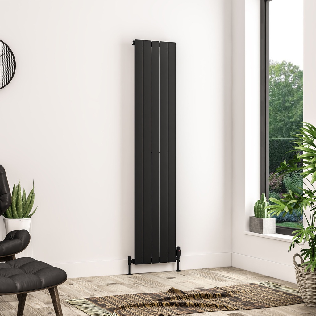 Addington II Radiator 1800 x 374 Type10 - Matt Black Extra Image
