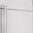6mm Straight bath screen in fluted glass  Left Handed - Chrome Extra Image