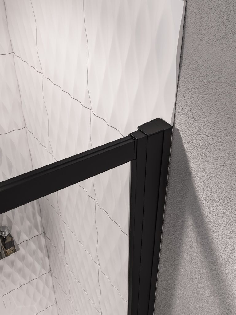 8mm Corniche sliders extension profile 1 piece - Matt Black Extra Image