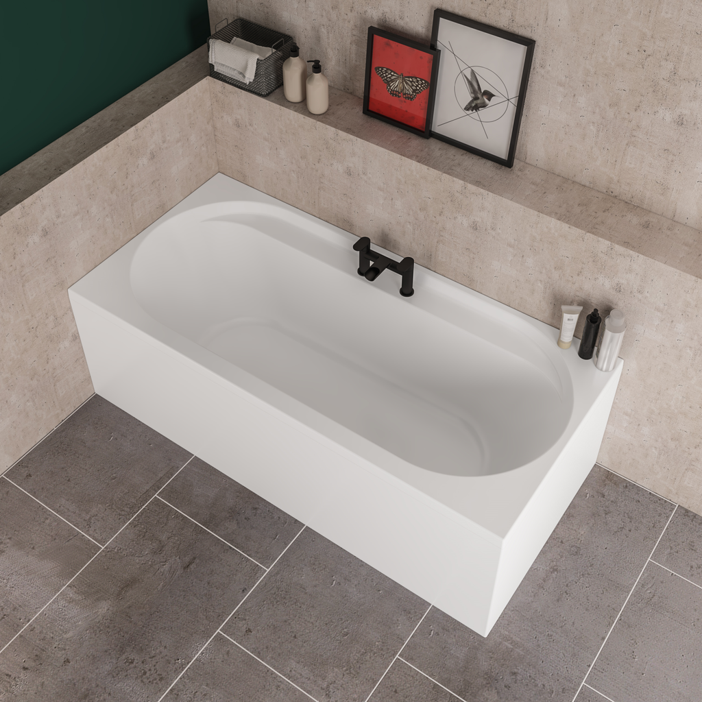 Biscay Reef Double Ended 1700x800 (440) 5mm Bath only - White Extra Image