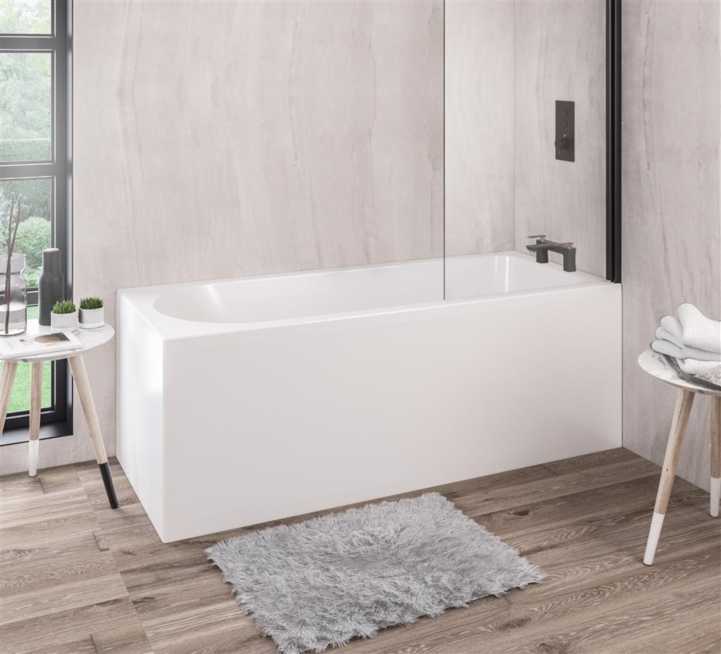 Biscay Shower Bath Right-Hand 1800 x 800mm 5mm Extra Image
