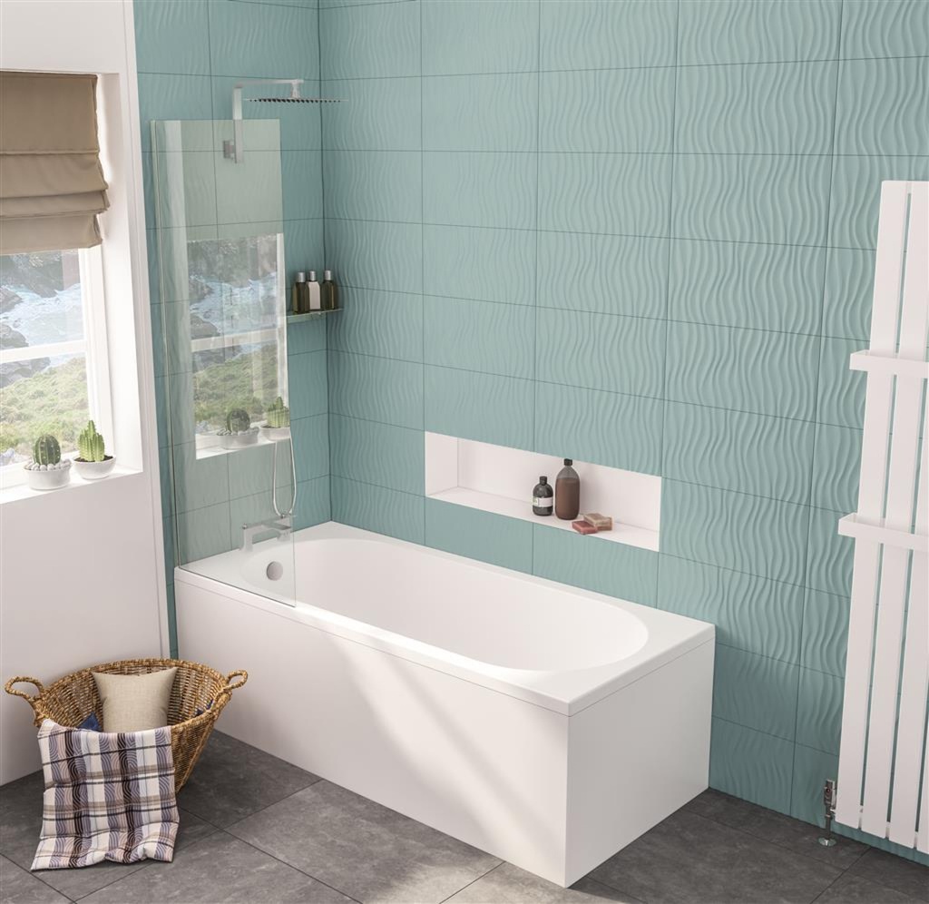 Biscay Straight Edge Single-Ended 1800 x 800mm Beauforte Extra Image
