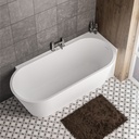 Bray 1600 Right Handed Bath including waste - White Extra Image