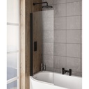 Bray Left Handed 6mm Bath Screen - Black Extra Image