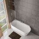 Bray Left Handed 6mm Bath Screen - Chrome Extra Image