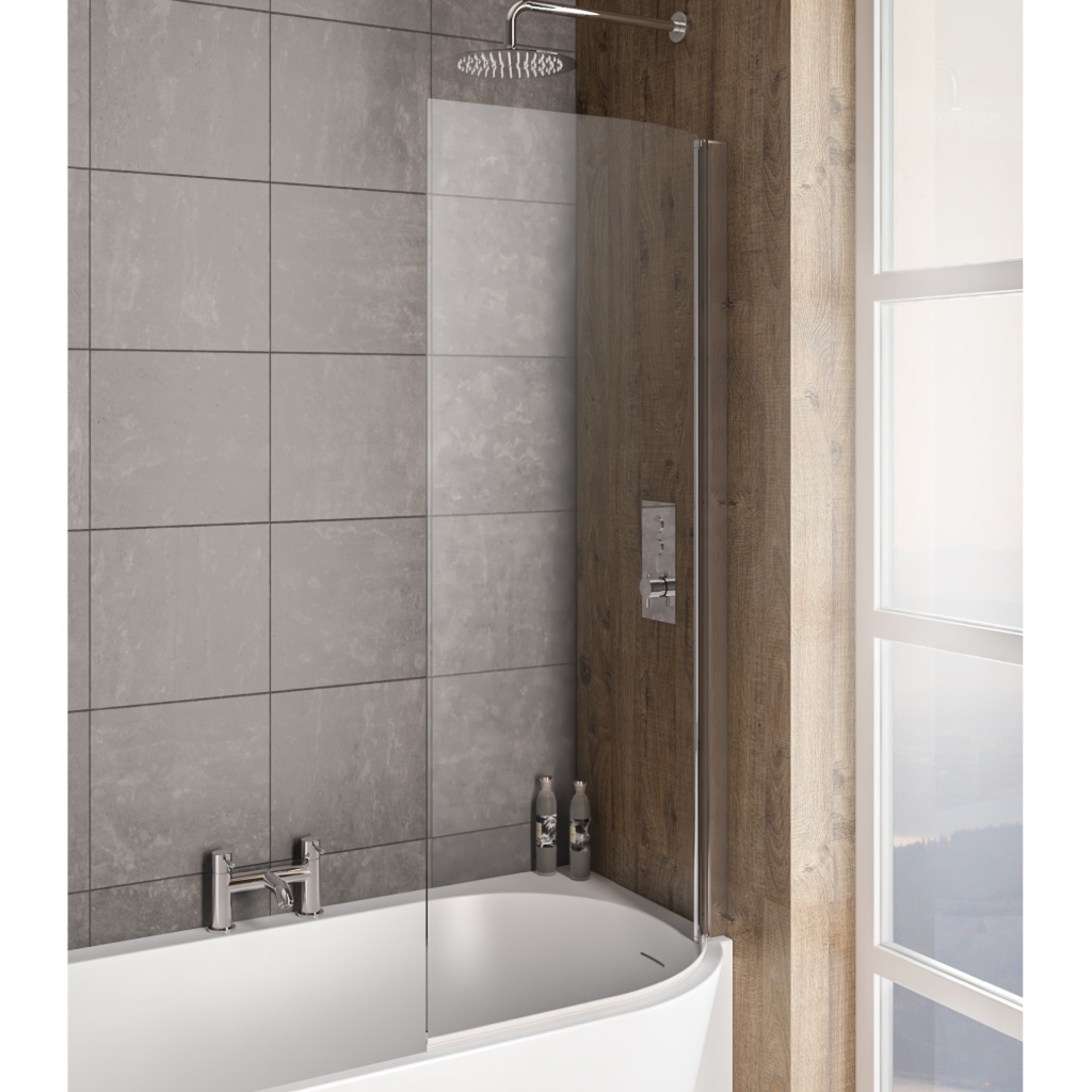 Bray Right Handed 6mm Bath Screen - Chrome Extra Image