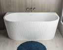 Caversham 1500 D Shaped Bath including waste - White Extra Image