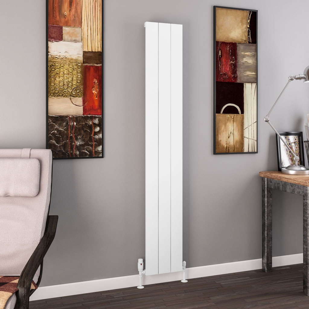 Charlton 1800 x 280mm Aluminium Radiator - Matt White Extra Image