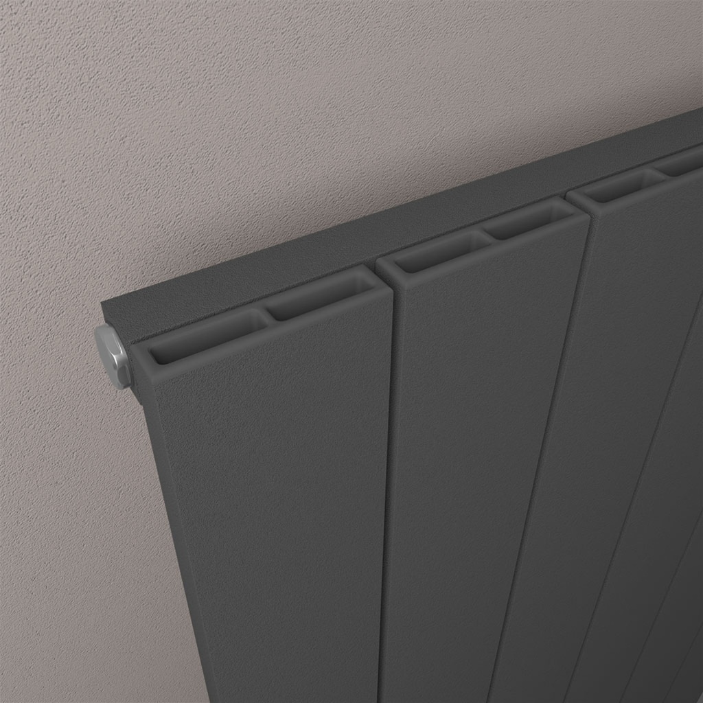 Charlton 1800 x 375mm Aluminium Radiator - Matt Anthracite Extra Image