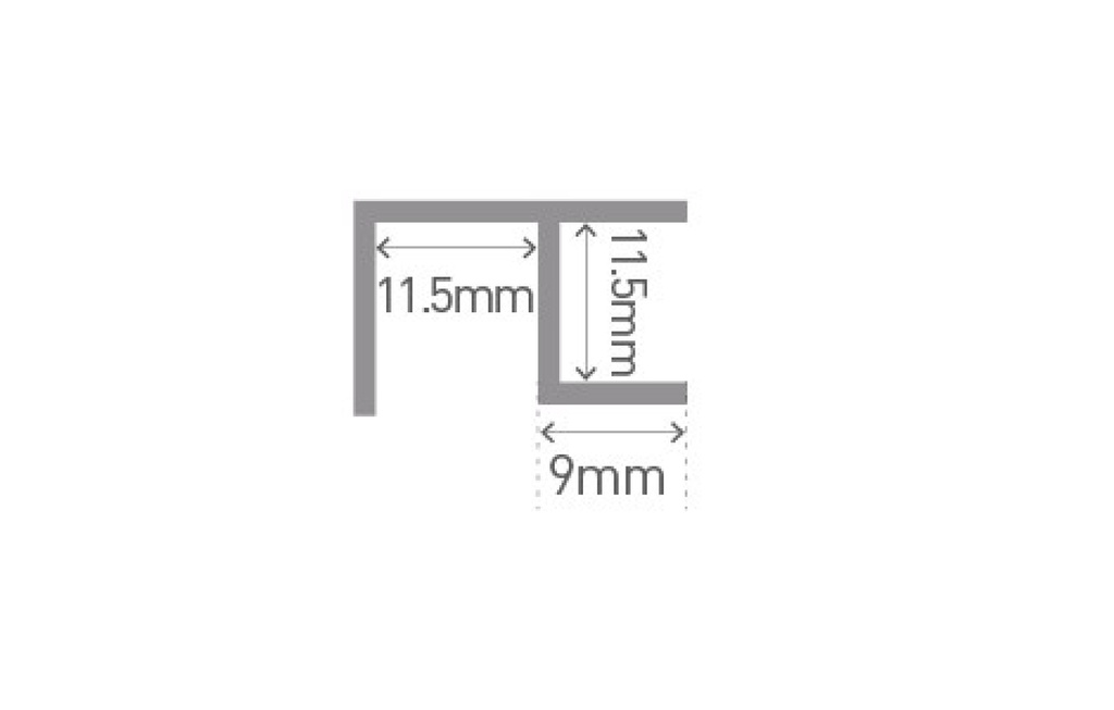 Classic Type 100 Flush Corner 2.45m long - Bright Polished Extra Image