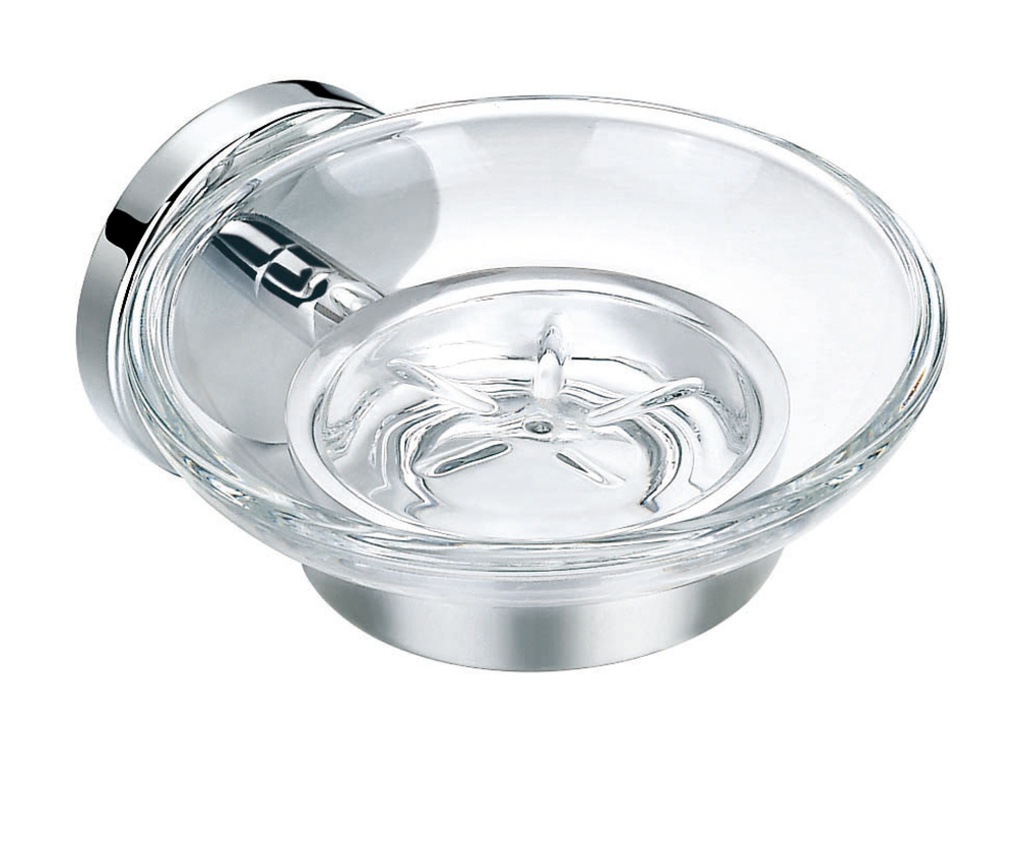 Coco Glass Soap Dish - Chrome Extra Image