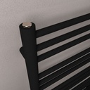 Corinium Round 1200 x 500mm Towel Rail - Matt Black Extra Image