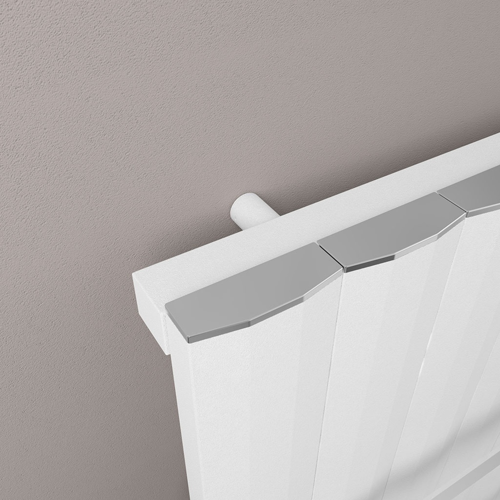Derwent 1800 x 404 Dry Element Aluminium Radiator - Matt White-2