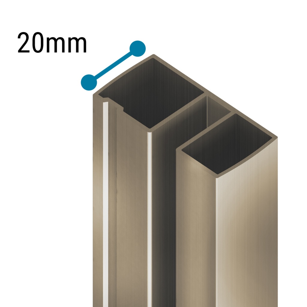 Extension Profile 1 Piece - Brushed Brass-1
