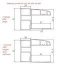 Extension Profile 1 Piece - Brushed Brass-2