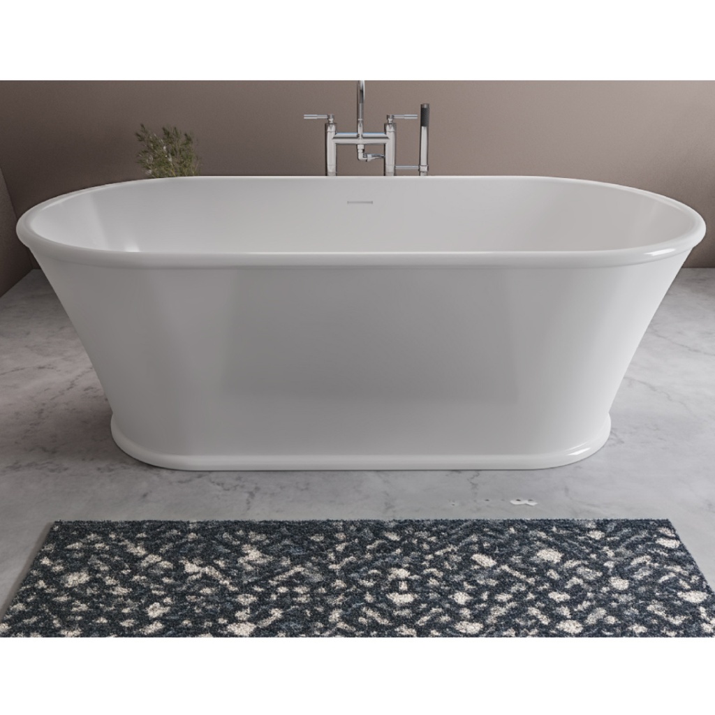 Henley 1650 Freestanding Bath including waste - White-2