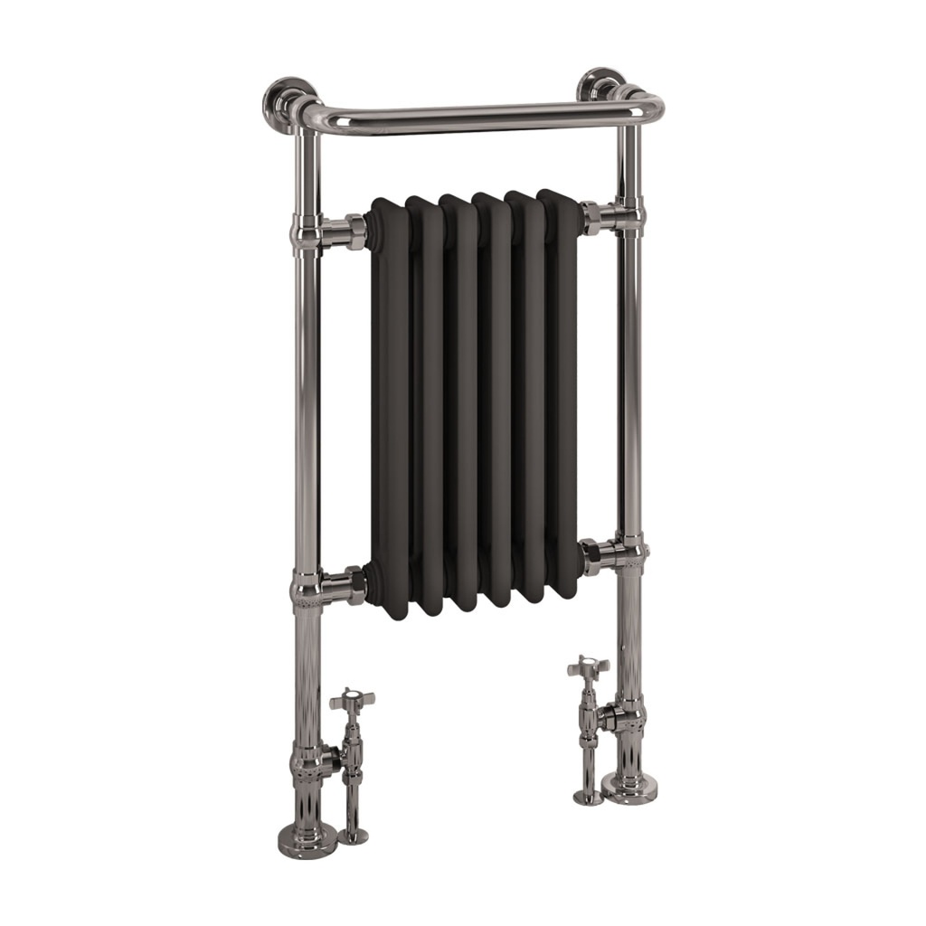 Isbourne 940 x 507 Towel rail - Chrome/Matt Anthracite-2