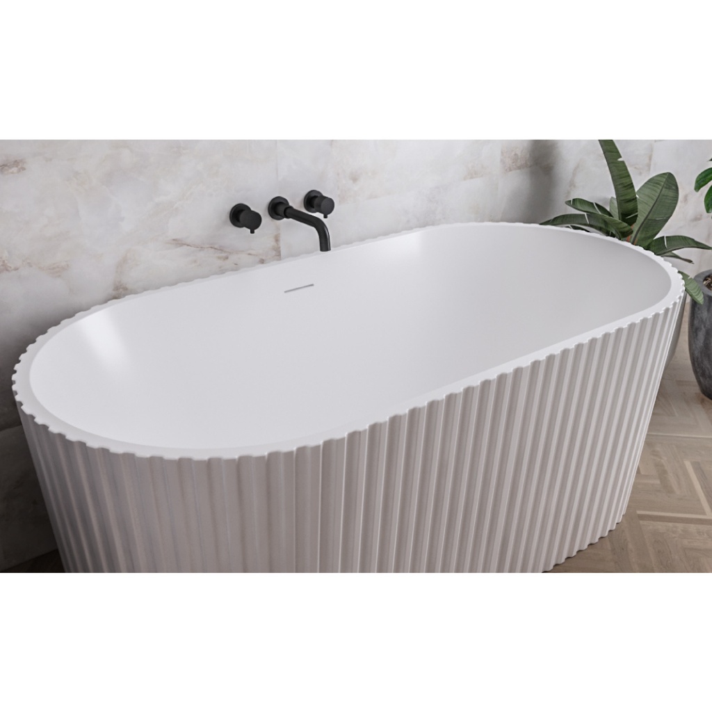 Isleworth 1650 Freestanding Bath including waste - White-2