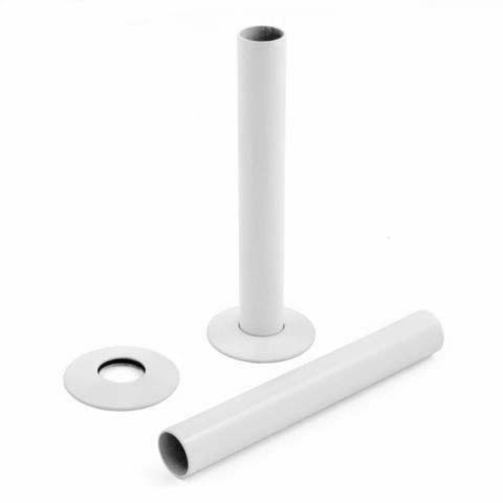Kartell K-RAD 15mm Pipe and Rosettes - White (Pair)-2
