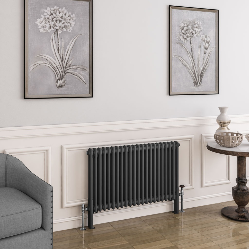 Imperia 2 Column Radiator 600 x 1010mm - Matt Anthracite-1