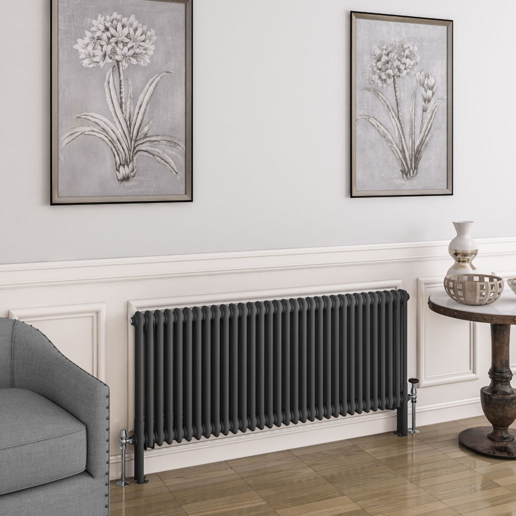 Imperia 2 Column Radiator 600 x 1460mm - Matt Anthracite-1