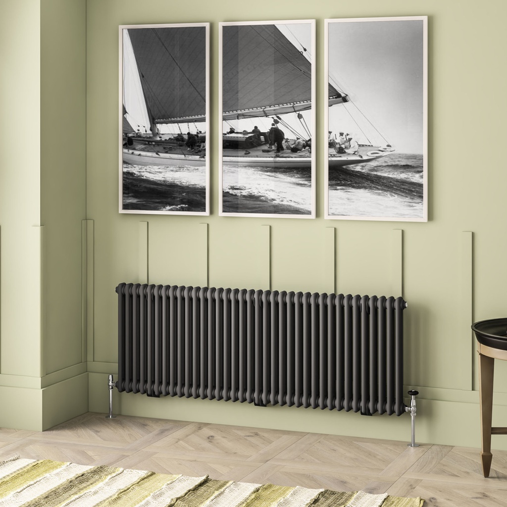 Imperia 2 Column Radiator 600 x 1640mm - Matt Anthracite-1