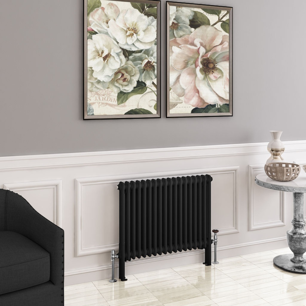 Imperia 2 Column Radiator 600 x 830mm - Matt Black-2