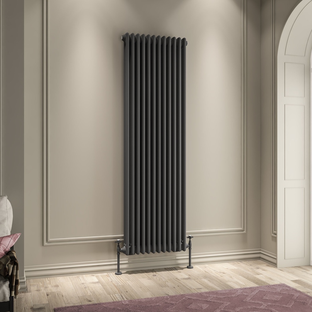 Imperia 3 Column Radiator 1800 x 560mm - Matt Anthracite-1