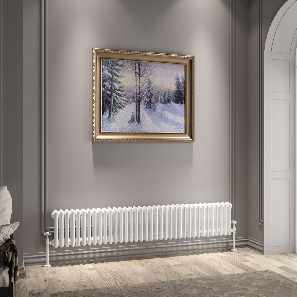 Imperia 3 Column Radiator 300 x 1640mm - Gloss White-1