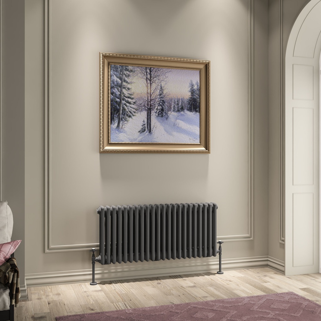 Imperia 3 Column Radiator 450 x 1010mm - Matt Anthracite-1
