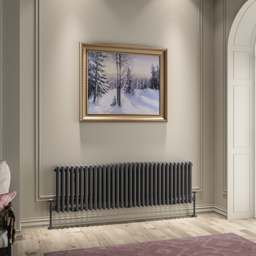 Imperia 3 Column Radiator 450 x 1460mm - Matt Anthracite-1