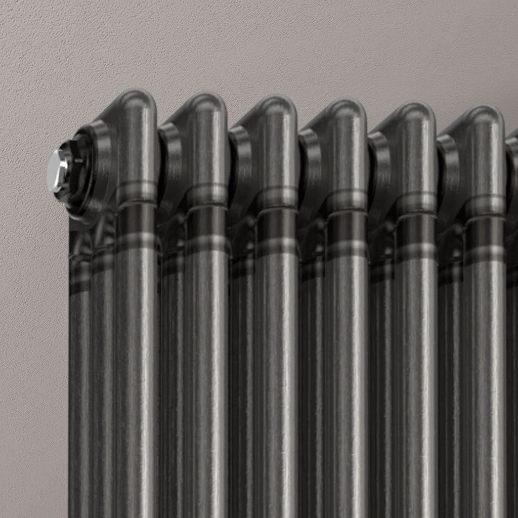 Imperia 3 Column Radiator 600 x 1145mm - Bare Metal-2