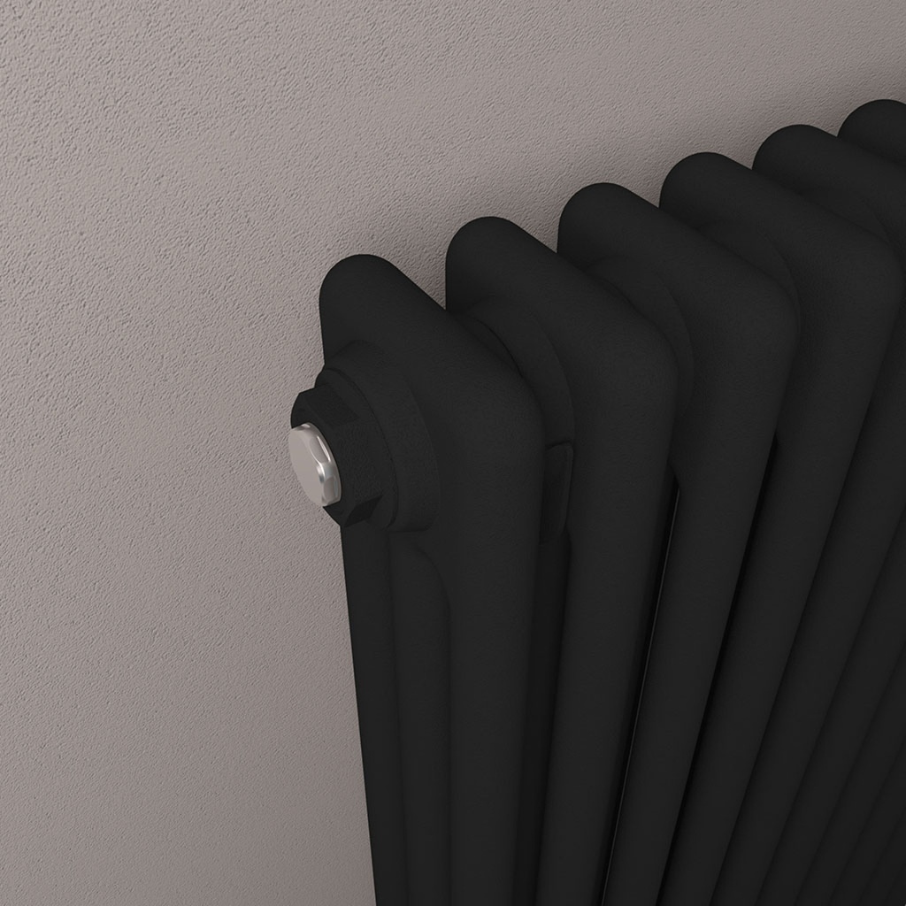Imperia 3 Column Radiator 600 x 1145mm - Matt Black-2