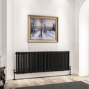 Imperia 3 Column Radiator 600 x 1640mm - Matt Black-1