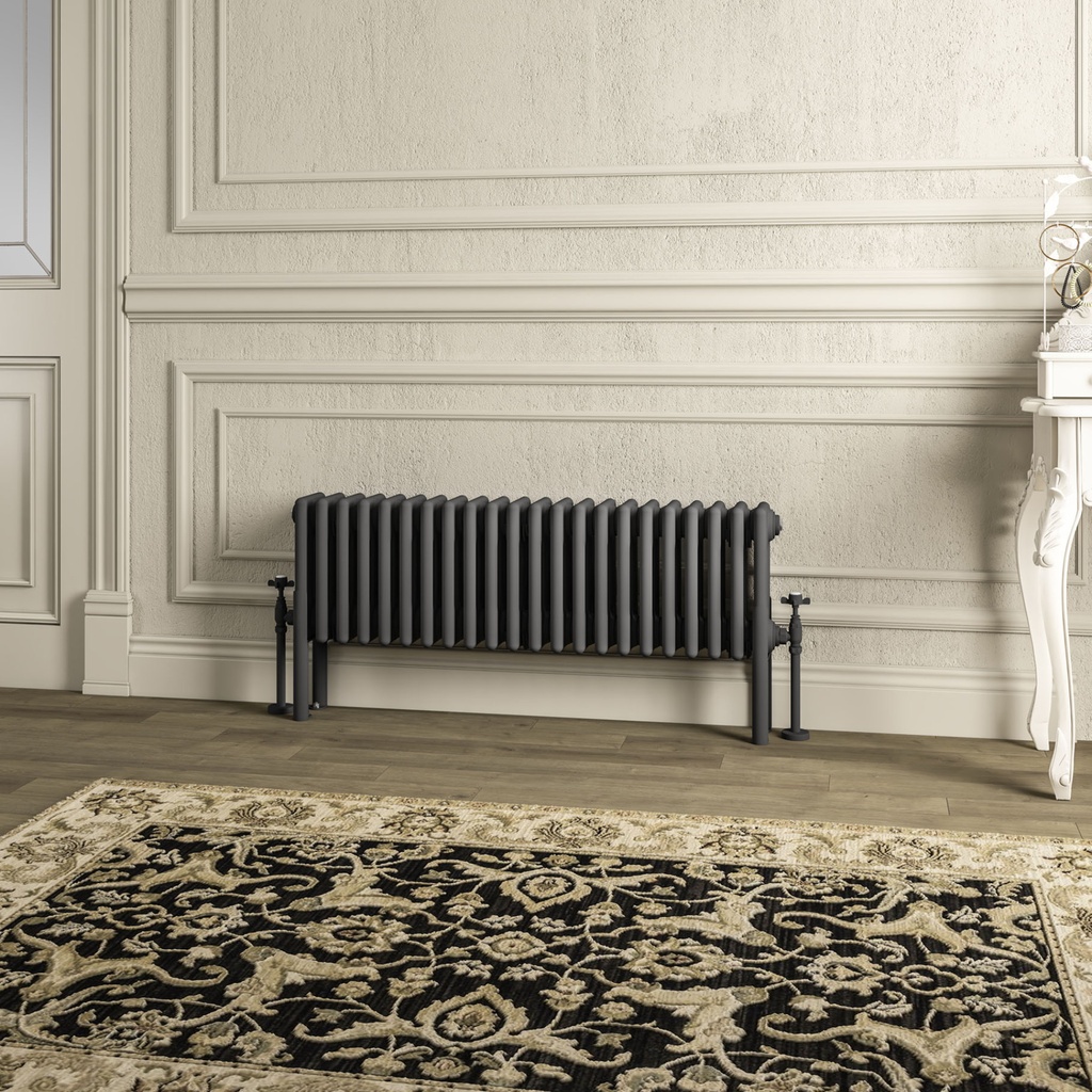 Imperia 4 Column Radiator 300 x 1010mm - Matt Anthracite-1