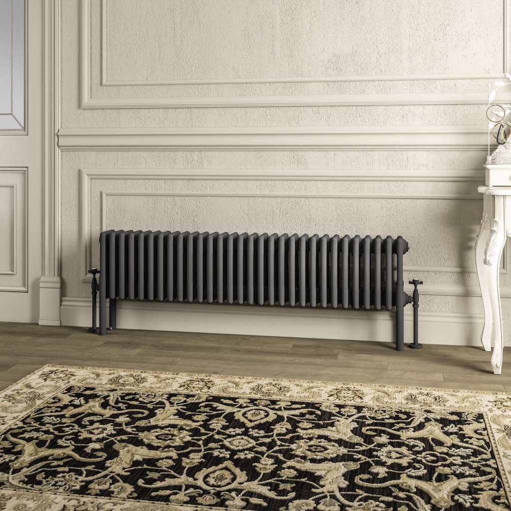 Imperia 4 Column Radiator 300 x 1370mm - Matt Anthracite-1
