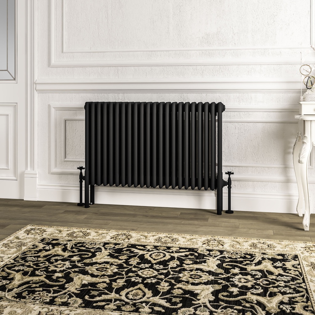 Imperia 4 Column Radiator 600 x 1010mm - Matt Black-1