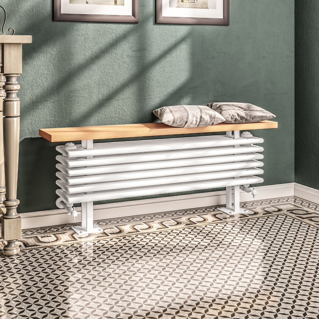 Imperia 6 Column Bench Radiator 480 x 1200mm - Gloss White-1