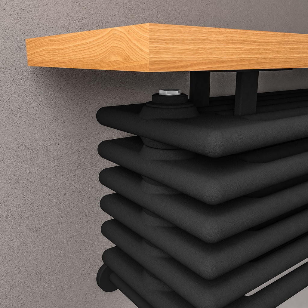 Imperia 6 Column Bench Radiator 480 x 1200mm - Matt Black-2