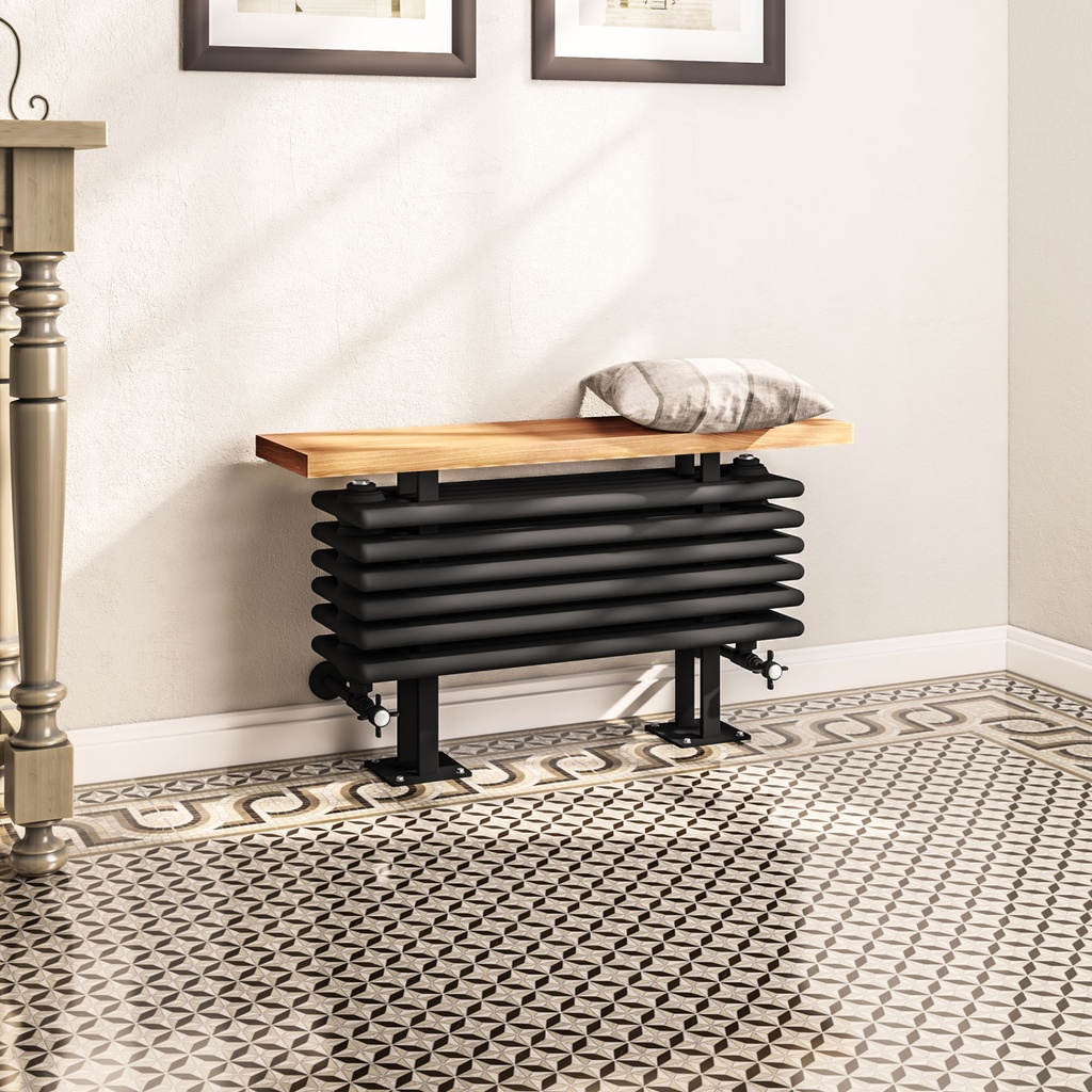 Imperia 6 Column Bench Radiator 480 x 850mm - Matt Black-2