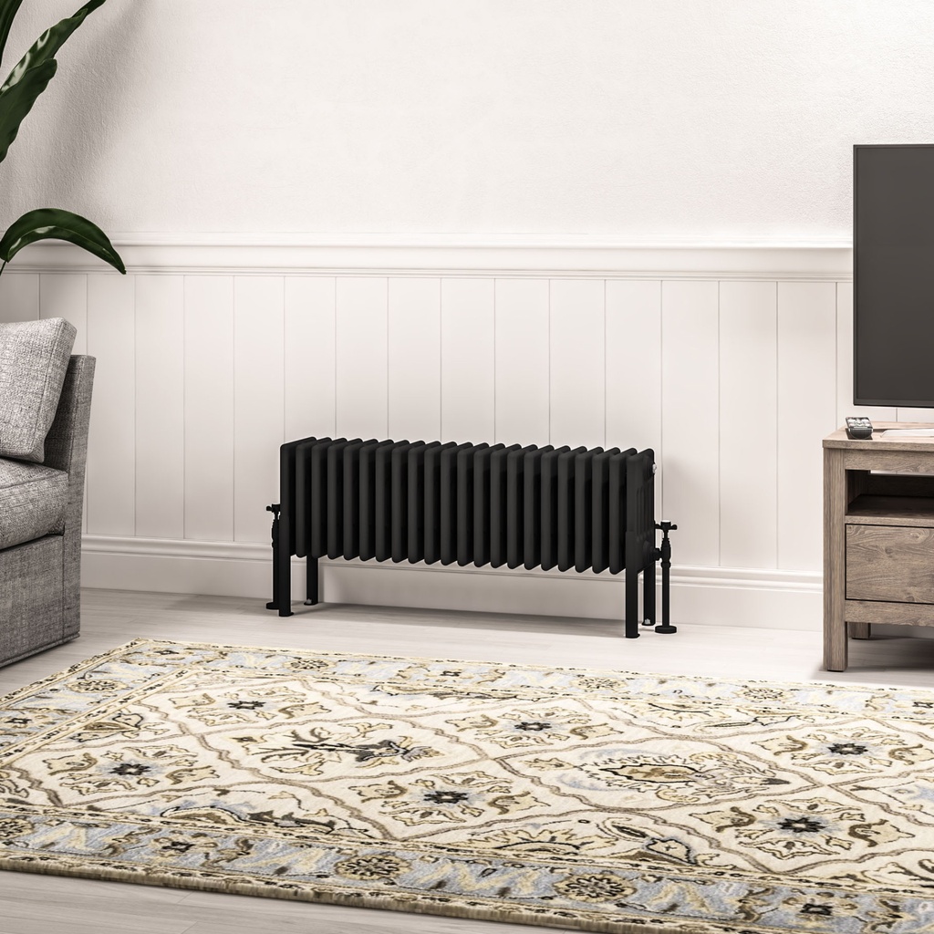 Imperia 6 Column Radiator 300 x 1010mm - Matt Black-1