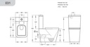Kartell K-VIT Genoa Square Close Coupled Rimless Pan (Open Back)-1