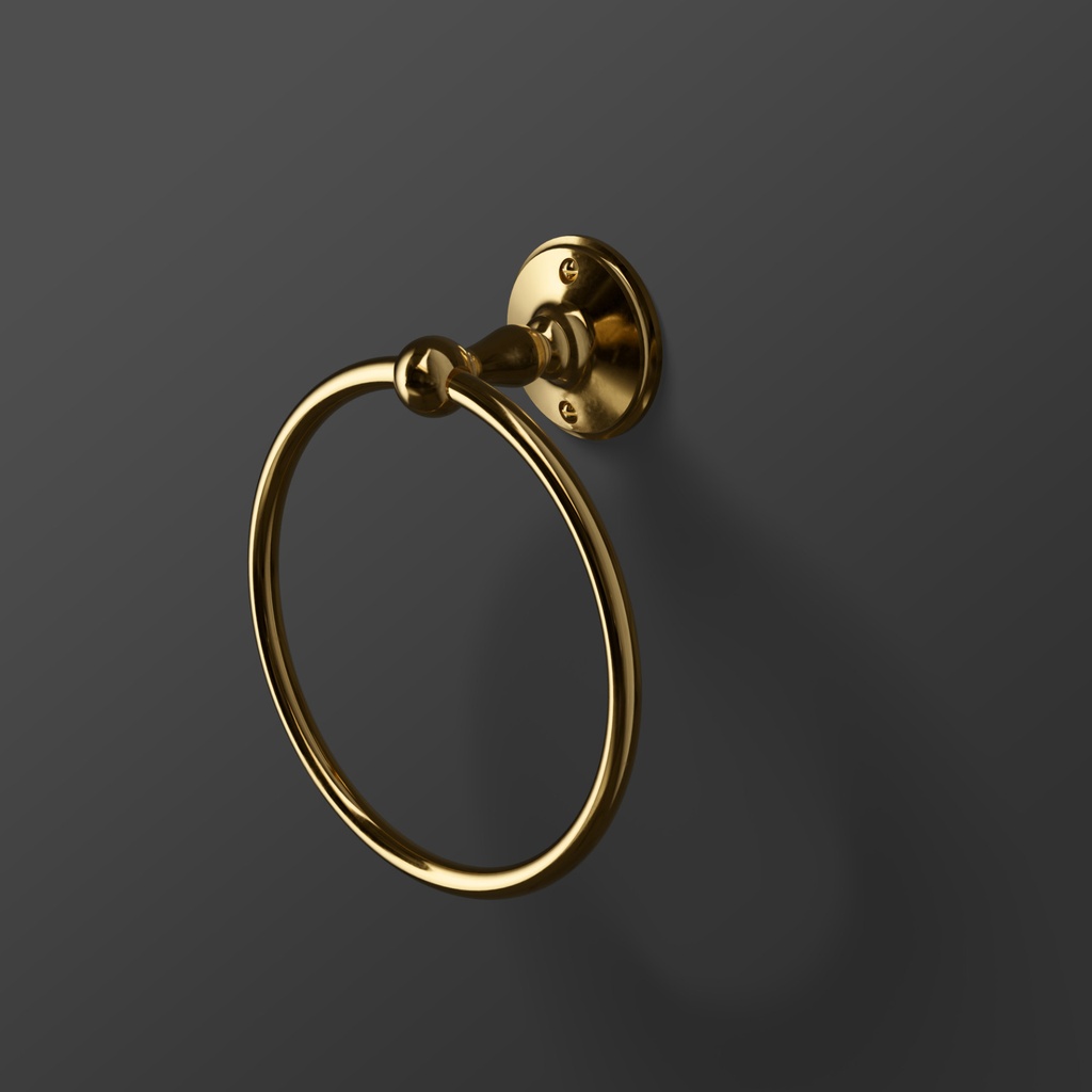 Stockholm Towel Ring - Polished Brass-1