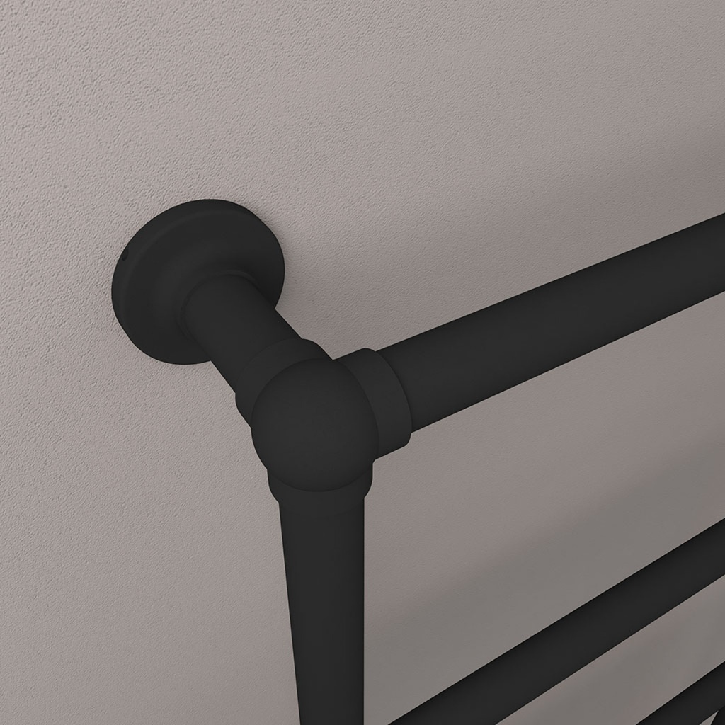 Stour 1195 x 500 Towel Rail - Matt Black-2