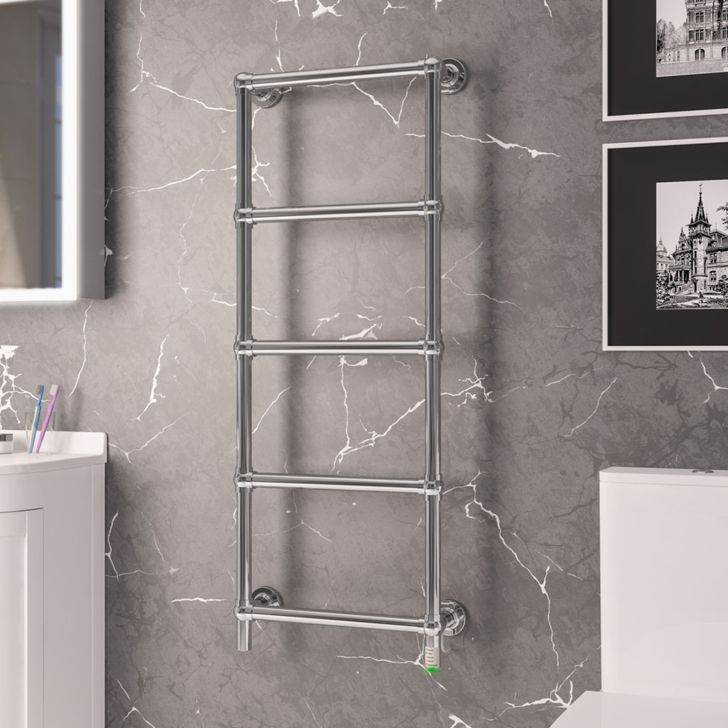 Kennet Dry Element Towel Rail 1200 x 500mm - Chrome-1