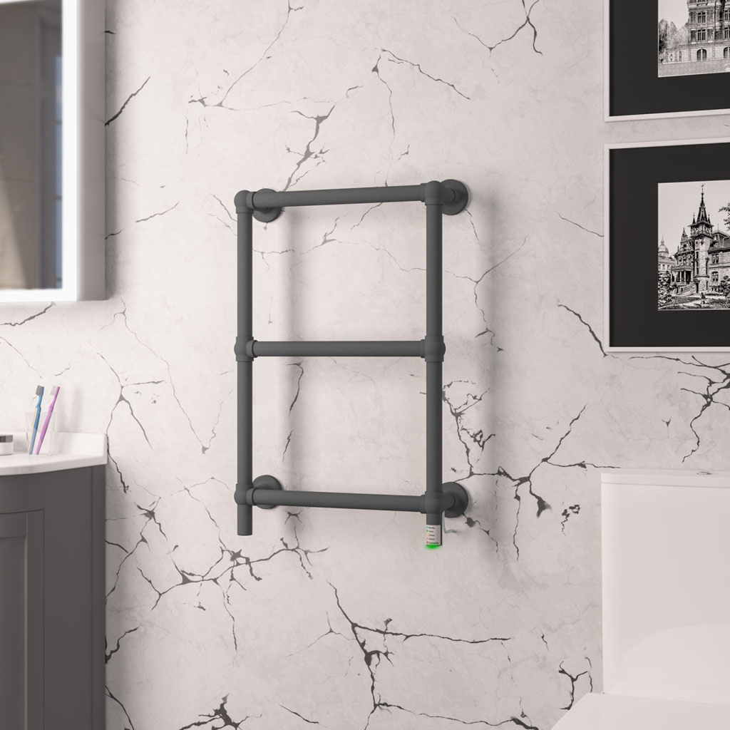 Kennet Dry Element Towel Rail 700 x 500mm - Matt Anthracite-1