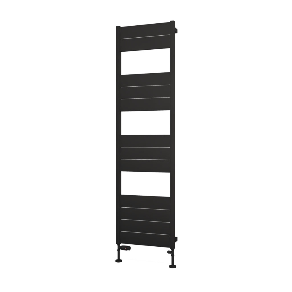 Kingswood Slimline 1820 x 500 Aluminium Towel Rail - Matt Black-1