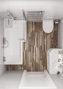 L shaped Bath Screen Right Handed - Chrome-1