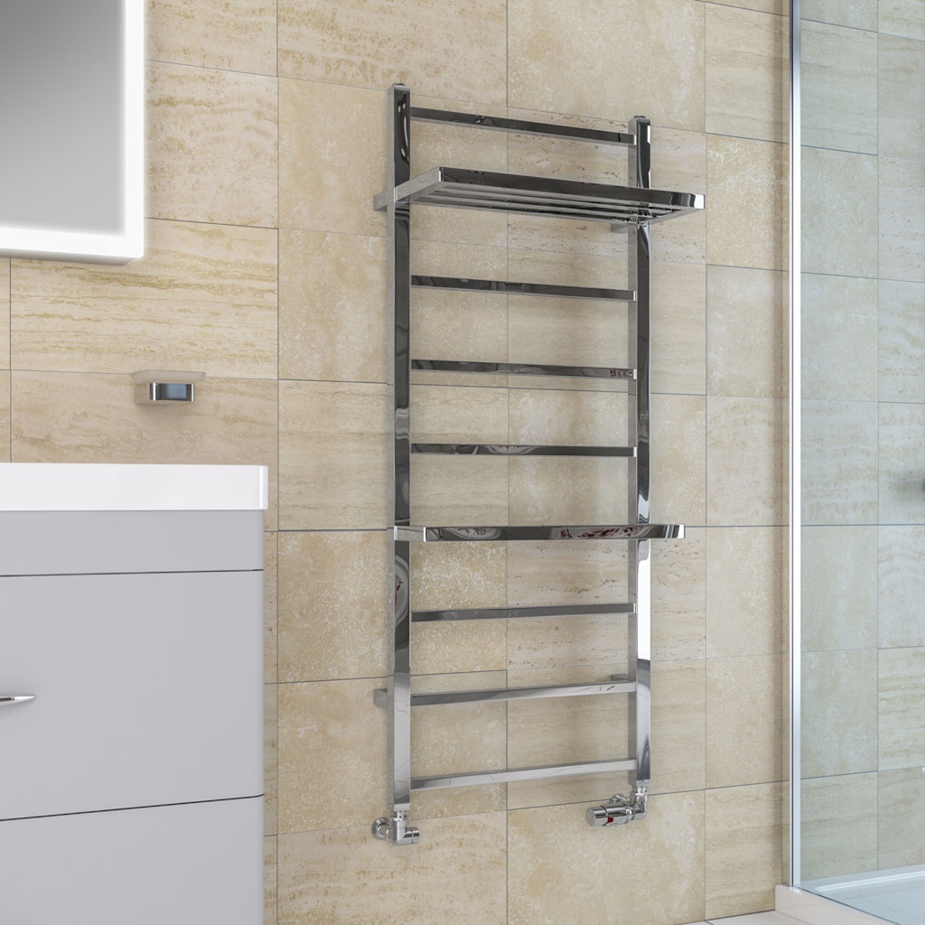 Launton Designer Towel Rail 1200 x 500mm - Chrome-2
